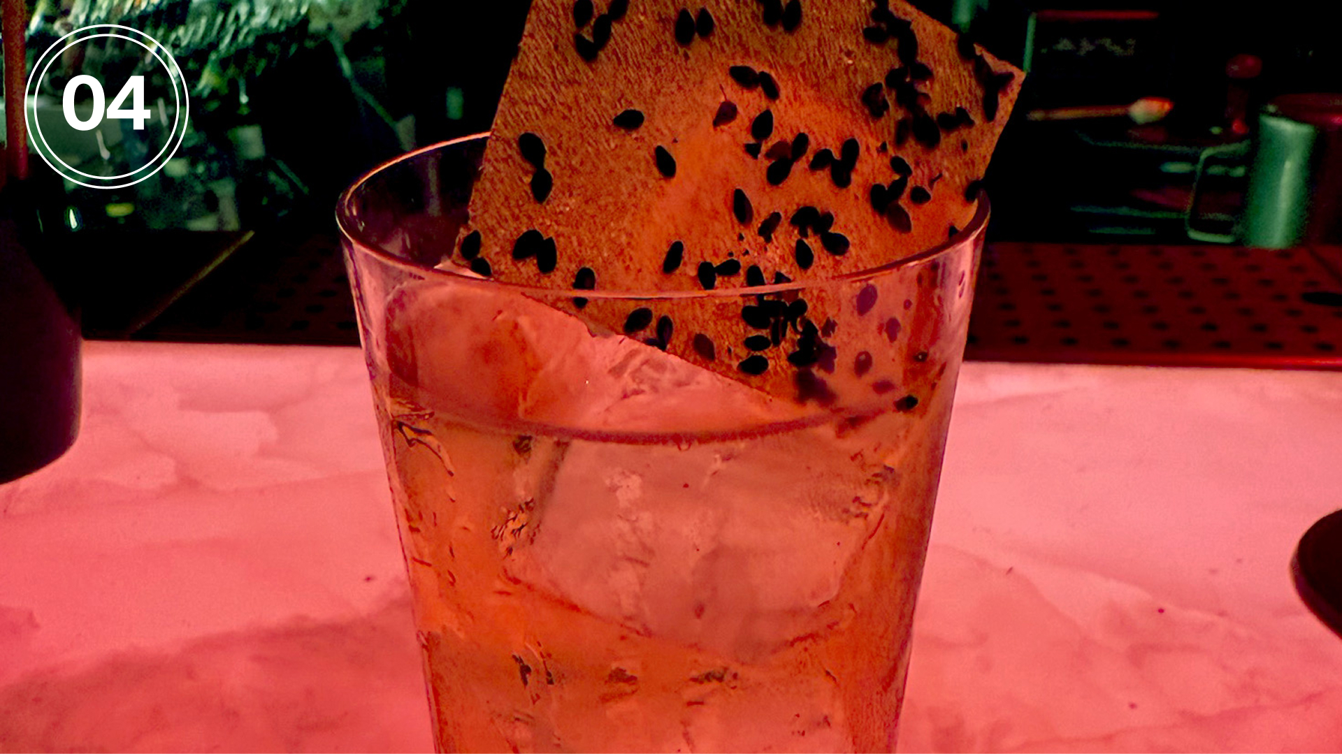 cocktail with garnish