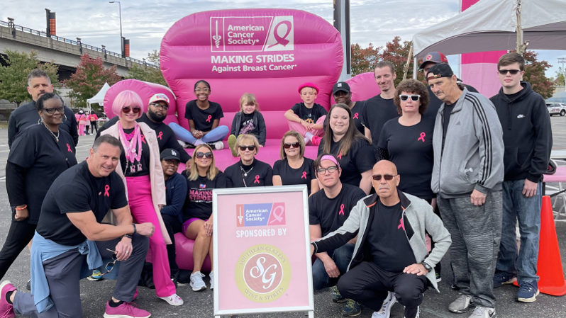 Group of SGWS employees at an American Cancer Society event.